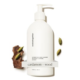 evolvetogether Nutrient-Rich Body Cleanser for Women & Men | Havana – Cardamom, Vetiver & Cedarwood | Cream-to-Oil Hydration, Gently Cleanses | Vegan, Cruelty-Free, Sulfate Free | (11.8 fl oz)