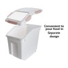 Qiveno 2Pack Airtight Flour Storage Container 25 lb Rice Storage