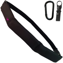 Xbelt, Fanny and Waist Pack, Over Shoulder Backpack, Cross Body Sling Bag, Running Belt for Phones, Travel Money Belt (Black Pink)