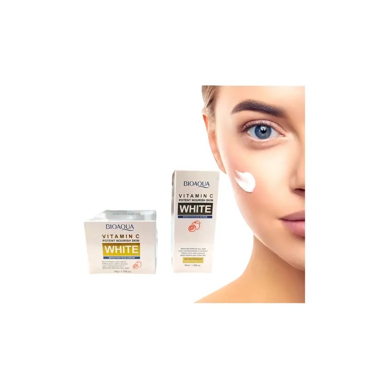 Kit Bioaqua Vitamina C Suero + Crema Facial Kit Aclarante