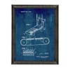 Exercise Treadmill Patent Art Midnight Blue Print in a Black
