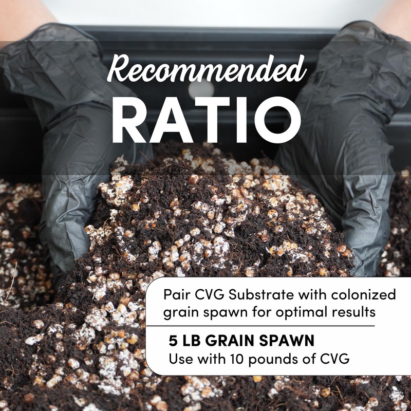 Mycelium 15LB Monotub Mushroom Grow Kit | 10LB CVG Substrate
