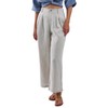 Amazhiyu Women's 100% Linen Summer High-Waisted Wide Leg Pants with
