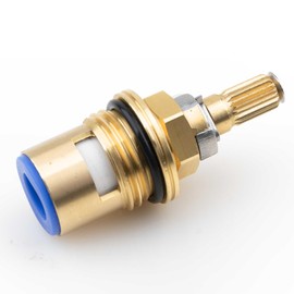 Ceramic Valve Cartridge Replacement for K-GP77006-RP, Cold Water Cartridge Compatible with Kohler Two-Handle Faucet, Brass Faucet Cartridge with Spline Adapter for Kitchen and Bathroom (Cold)