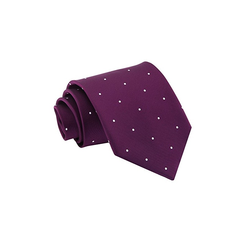 DQT Men Woven Pin Dot Patterned Dotted Casual Classic Neck