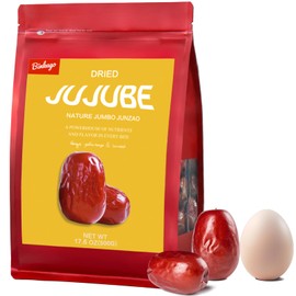 Extra Large 2in Jujube Dates – 1.1LB/500g Jumbo Red Dates (0.6–0.9oz Each), Sweet & Tangy Flavor, Thick Skin for Freshness – Ideal for Snacking & Gifting