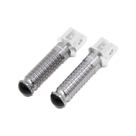 SSK Standard Aluminum Shaved Step for Riders, Mounting Part Color: Silver, Step Bar Color: Titanium YAMAHA YZF-R25/YZF-R3/MT-25/MT-03