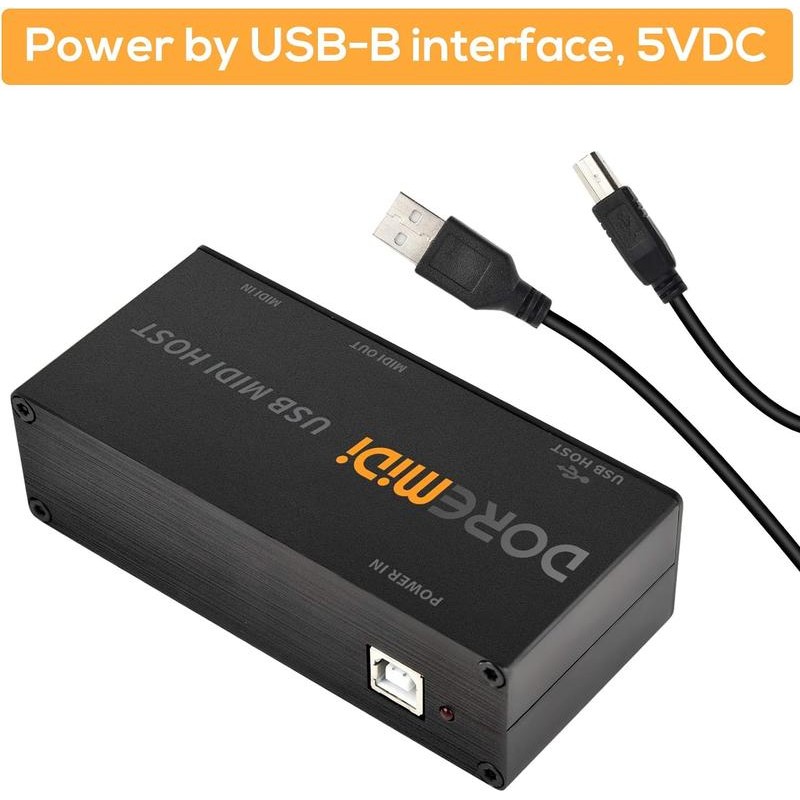 CAMOLA DOREMIDI UMH-10 MIDI Interface, USB MIDI Host Box, Compatible