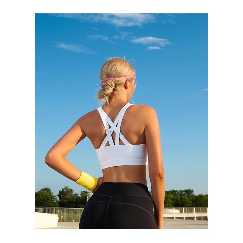 ONEW Front Zipper Sports Bras for Women High Impact Workout