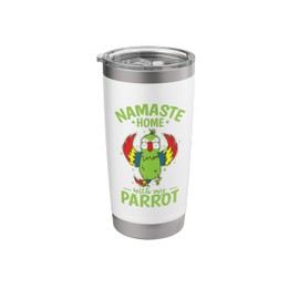 Namaste Home with my Parrot Animal Bird Stainless Steel Insulated Tumbler