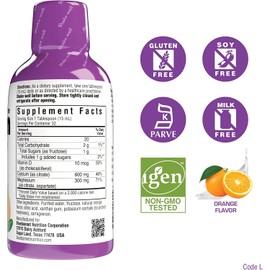 Bluebonnet Nutrition Liquid Calcium Citrate Calcium Citrate, Magnesium Citrate, Vitamin D3, Bone Health, Gluten Free, Soy Free, Milk Free, Kosher, 32 Servings, Orange Flavor, 16 Fl Oz (Pack of 3)