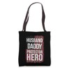Husband Daddy Protector Hero American Flag Gift Tote Bag