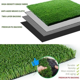 ALTRUISTIC High Density Artificial Grass Turf 5FTX11FT,PU Backing 38mm Pile Height Thick Realistic Synthetic Grass,4-Tone/Soft Indoor Outdoor Fake Faux Grass Rug Mat Lawn Garden Patio Landscape Dog