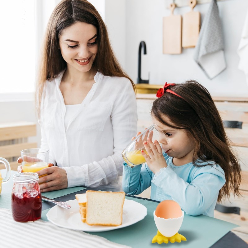 Scettar 7 Pcs Egg Cups Set Novelty Easter Egg,Egg Cups