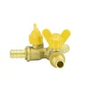 Refuuch 3 Way Shut Off Valve, 3/8" Hose Barb 2