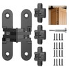Mdkave Invisible Hinges for Cabinet Doors,Completely 180° Hidden Hinges,Concealed Door