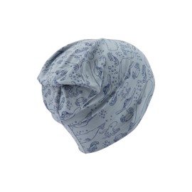 Sterntaler Beanie Water Animals - Cool Baby Hat Made of Flame Yarn Jersey with All-Over Print Sea Animals - Boys UV Protection 30 Hat - Variable Wearable - Baby and Children Transition Hat, grey, 49