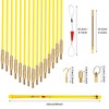 50' Fiberglass Cable Wire Running Rod Coaxial Electrical Connectable Fish