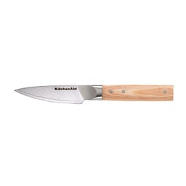 KitchenAid Premium 3.5-Inch Forged Paring Knife - AUS-10 Damascus Steel Blade, Triple Rivet Pakkawood Handle, Sharp Kitchen Knife, Natural