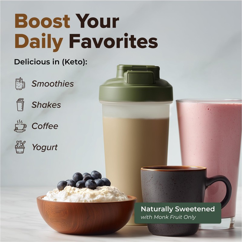 MCT Oil Powder Coffee Creamer - Stevia Free (Regular, Chocolate
