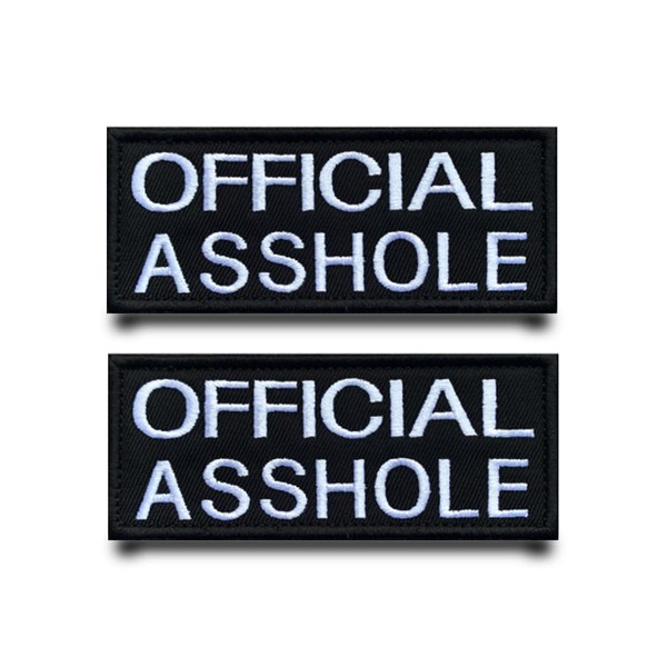 Official Assole Funny Flag Patch Removable Patches with Embroidery Closure
