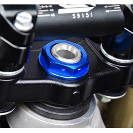 SCAR Steering Stem Nut Compatible with KAWASAKI KX KX-F KLX-R 125 250 450 04-25 - Back