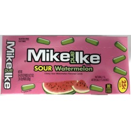 Mike and Ike Sour Watermelon Fruit Chewy Candy Box 24 Count Packs Bulk Candies