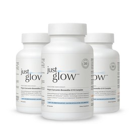 Just Glow Phyto Curcumin-Boswellia Q10 Phytosome Meriva Capsules, 3, 60 tablets / 저스트글로우 파이토 커큐민-보스웰리아 Q10 파이토좀 메리바 캡슐, 3개, 60정