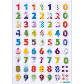 Herma 3094 Sticker Colourful Numbers Stone