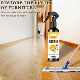 Daioai Beeswak Essential Oil Wax, Bees Wax Furniture Polish and Cleaner for Wood, 120ml Beeswax Care Spray & Restorer For Wooden Floors Leather & Furnishings (2Pcs)