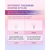 NAGARAKU Colourful Individual Eyelashes, 1:1 Eyelashes, 8 Mixed Rainbow Colours,