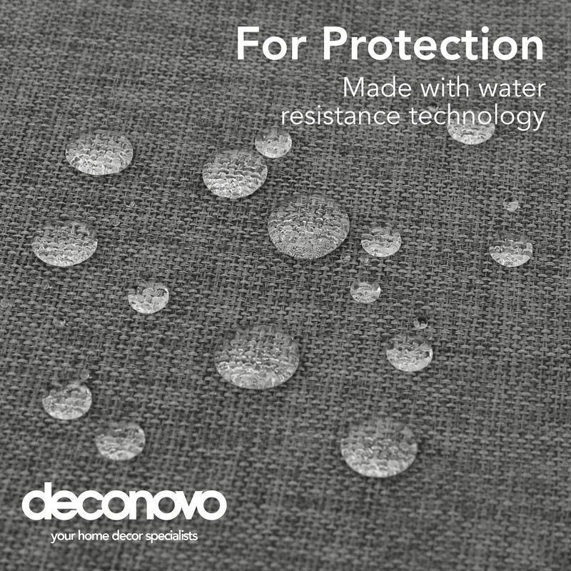 Deconovo Square Wipeable Faux Linen Table Cloth Water Resistant Tablecloth