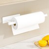Paper Towel Holder Under Cabinet - 2 Pack Matte White,