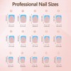 Misssix XBASICTIPS Uñas postizas francesas, 150 unidades, uñas postizas de
