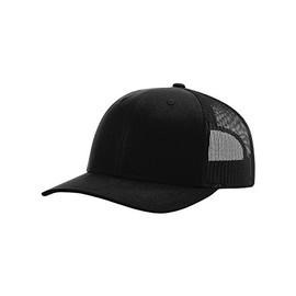 RICHARDSON Twill Mesh Back Trucker Snapback Hat - Black