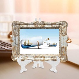 Soportes De AcríLico Para Caballete, 10 Soportes Para Platos De PláStico Plegables Marco De Imagen Para Platos Soporte De ExhibicióN Decorativo Para Bodas DecoracióN Del Hogar (17,5 Cm)