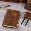 Refillable Leather A5 A6 Travelers Notebook Cover with Inner Pockets,5
