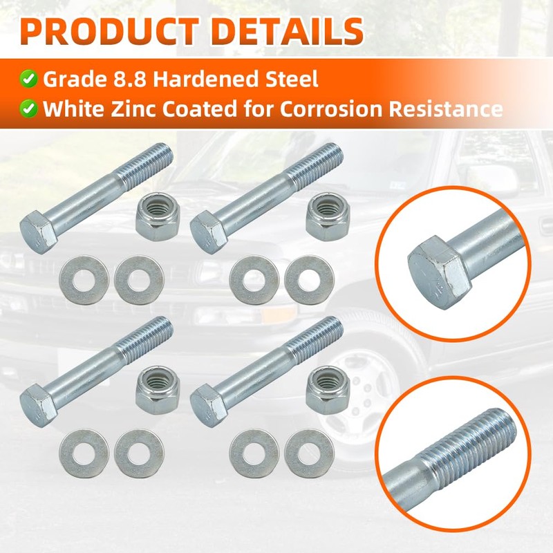Rear Shock Bolt Kit Upper & Lower for Silverado Sierra