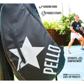 PELLO Professional Pickleball Bag | Carry Your Gear in Style | Comfort for Peak Performance on the Court | Adjusted Shoulder Straps | Long-Lasting Performance | Functionality, Durability, and Style