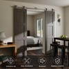 CCJH 7FT/84'' Stainless Steel Sliding Track Barn Door Hardware Kit