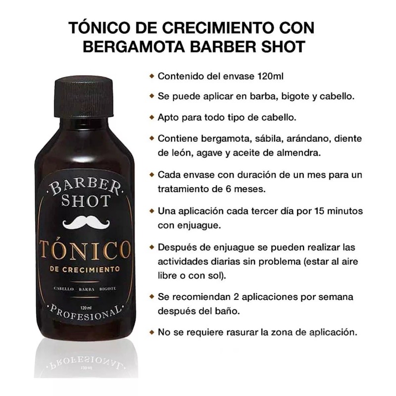 Kolor Shot Tratamiento Bergamota Crecimiento Barba Cabello Barber Shot