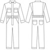 ACTIVE UNIFORMS Overall Workwear Men Long Sleeve Coveralls, White (X-Large)