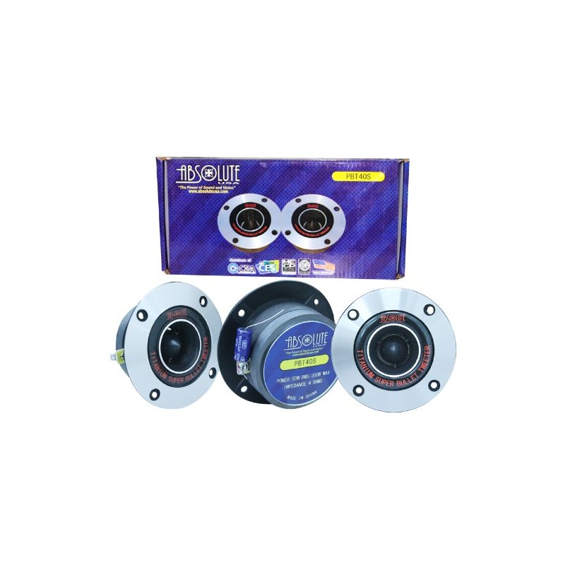 Absolute USA PBT40S 4-Inch Titanium Bullet High Compression Tweeter