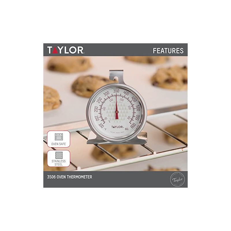 Taylor - Termómetro para horno de cocina de 2.5 pulgadas,