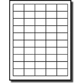 5,000 Label Outfitters® Small White Laser ONLY Semi Gloss Barcode Labels, 1-1/2" x 1", 50 per Sheet