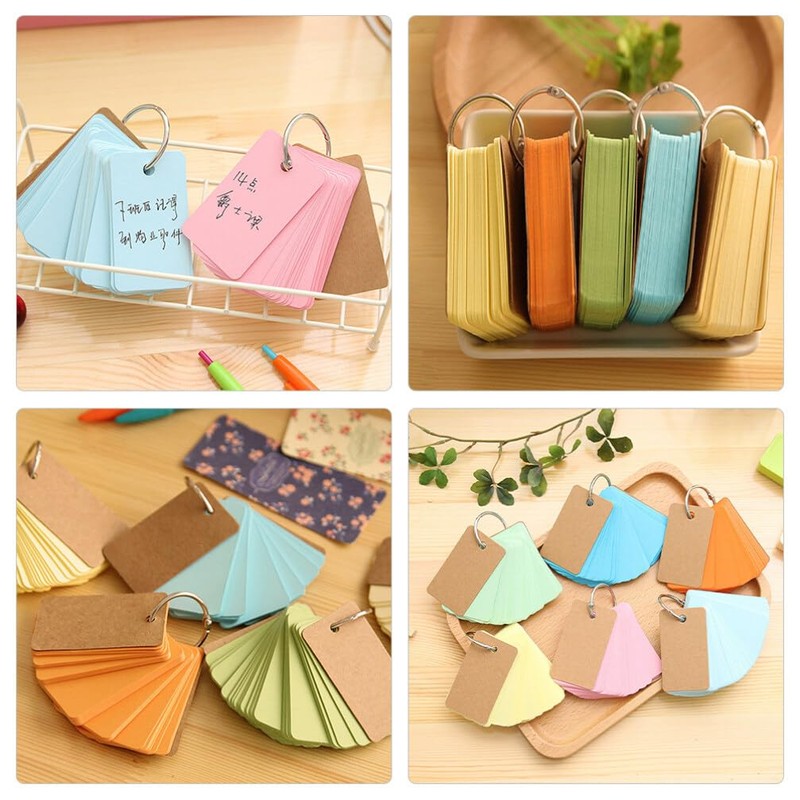 Operitacx 5pcs Binder Clips Note Pads Flash Cards Practical Memory