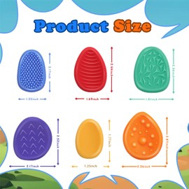 HELOBELA 6 Pack Sensory Stones Calming Fidget Toys, Autism and ADHD, Anxiety Relief, Perfect Fidget Toys for Kids and Prizes for Kids Classroom, Food-Grade Silicone, Quiet Fidget Toys