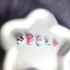 [Premium handmade embossed nail] Cat wearing glasses nail - Coffin