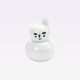 Tokyo Matcha Selection - Tokkuri sake server bottle set - Snowman - 1 sake server, 1 sake cup - Mino ware [Standard ship by SAL: NO Tracking number & Insurance]