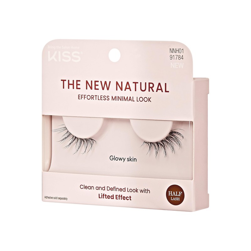 Kiss The New Natural False Eyelashes, 'Glowy Skin', 12 mm,